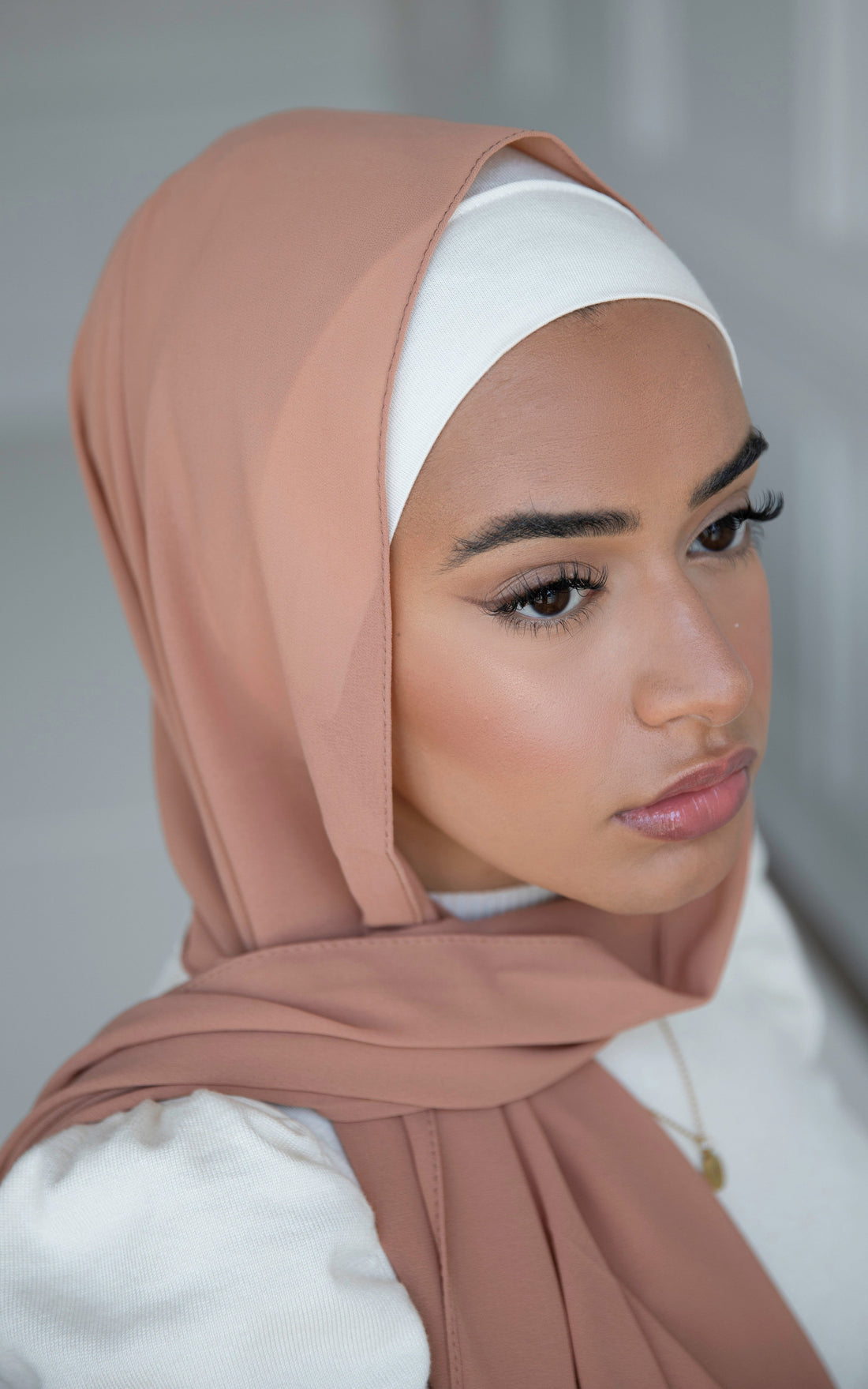 Ivory Cotton Under Scarf
