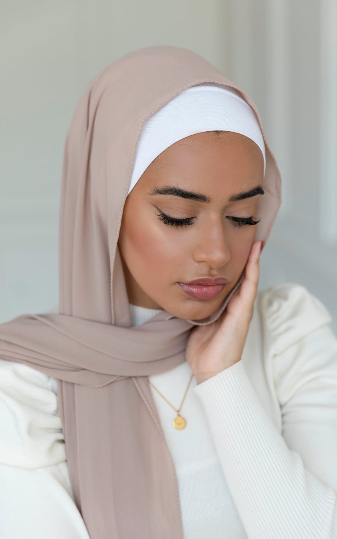 White Cotton Under Scarf