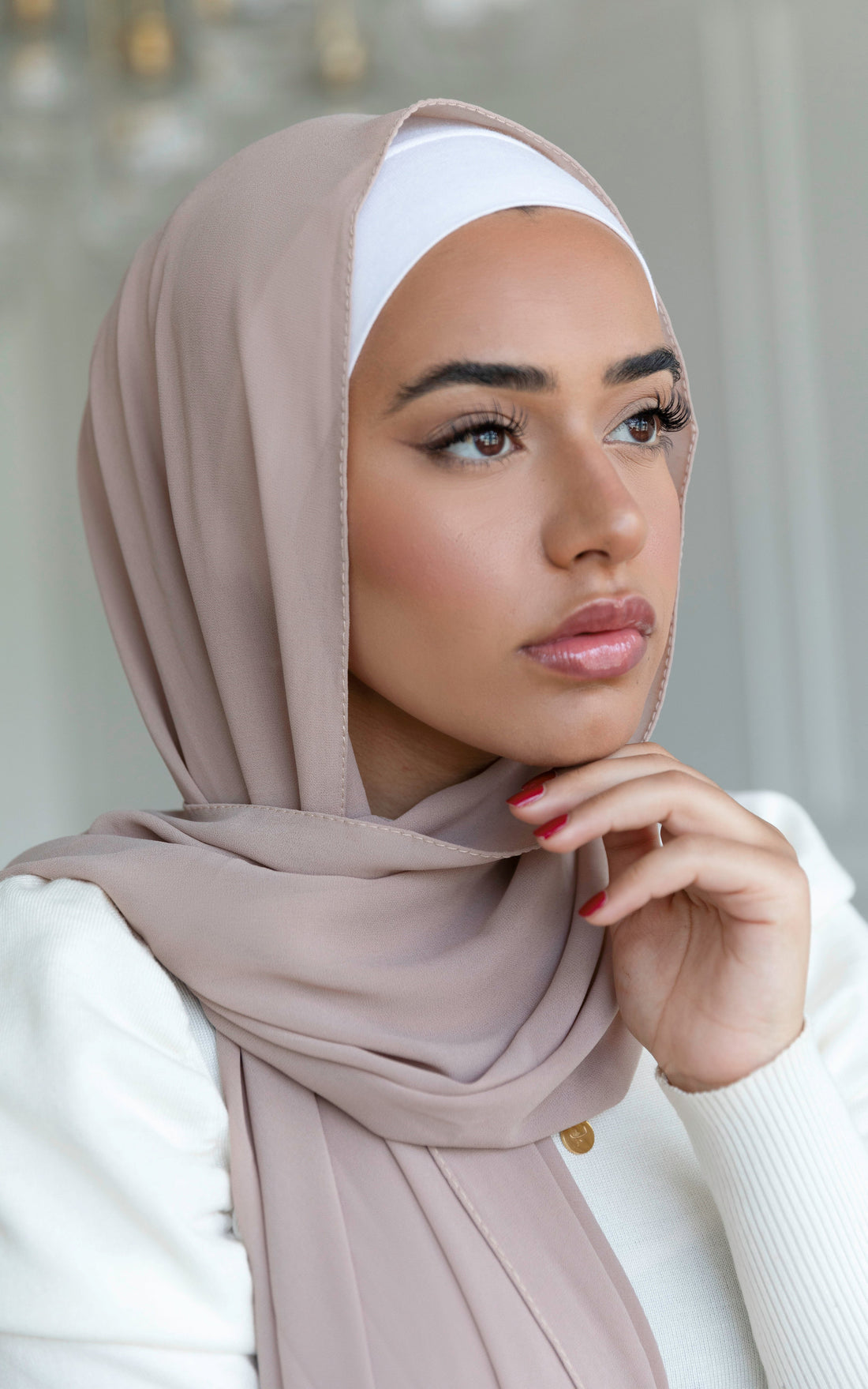 White Cotton Under Scarf