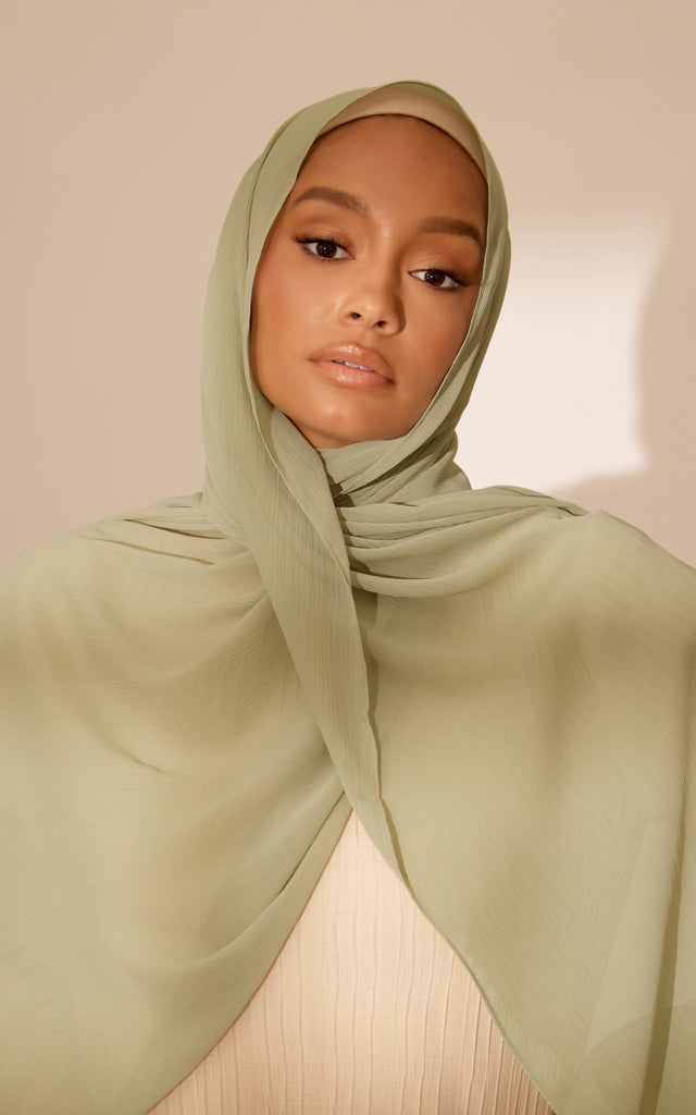 DESERT SAGE  Textured Chiffon