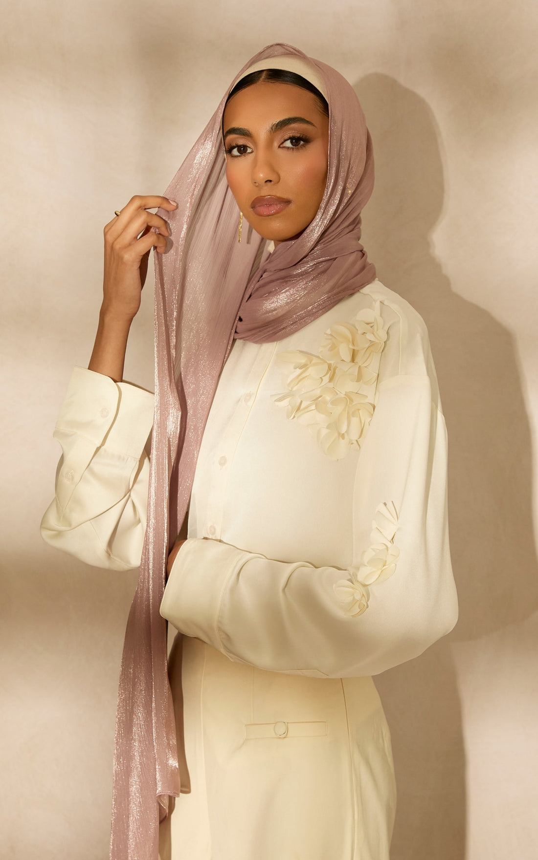 Dusky Orchid Lustre Satin Hijab
