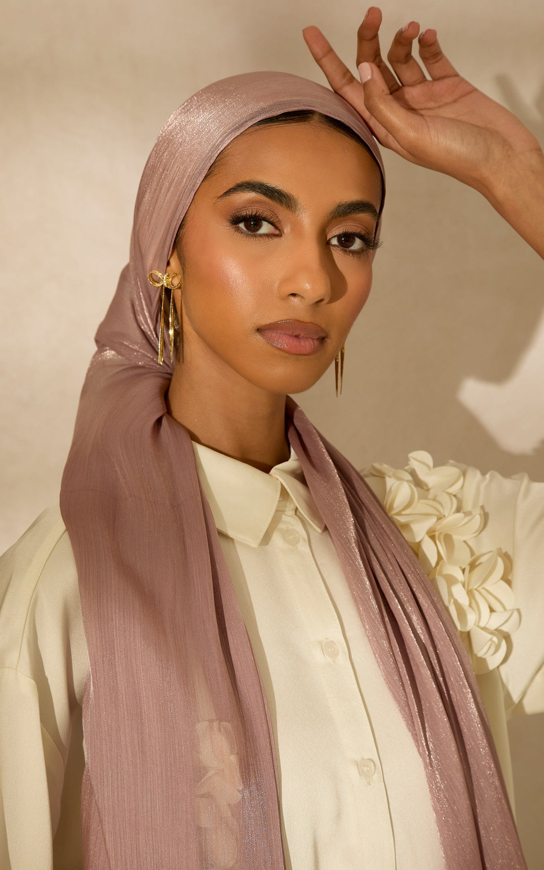 Dusky Orchid Lustre Satin Hijab