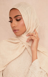 Ecru Linen Hijab — CULTURE