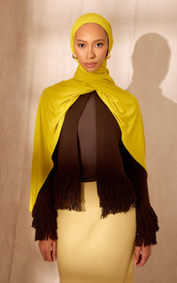 Golden Palm Premium Jersey Hijab — Standard