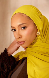 Golden Palm Premium Jersey Hijab — Mini