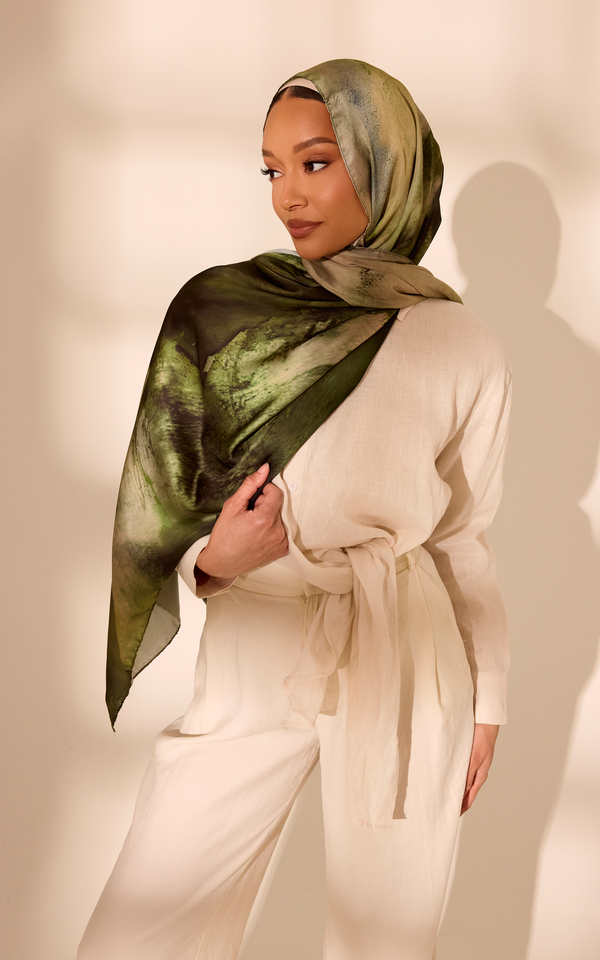 Grove Printed Satin Hijab