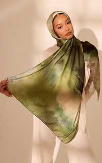 Grove Printed Satin Hijab