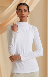 White Long Sleeve Top