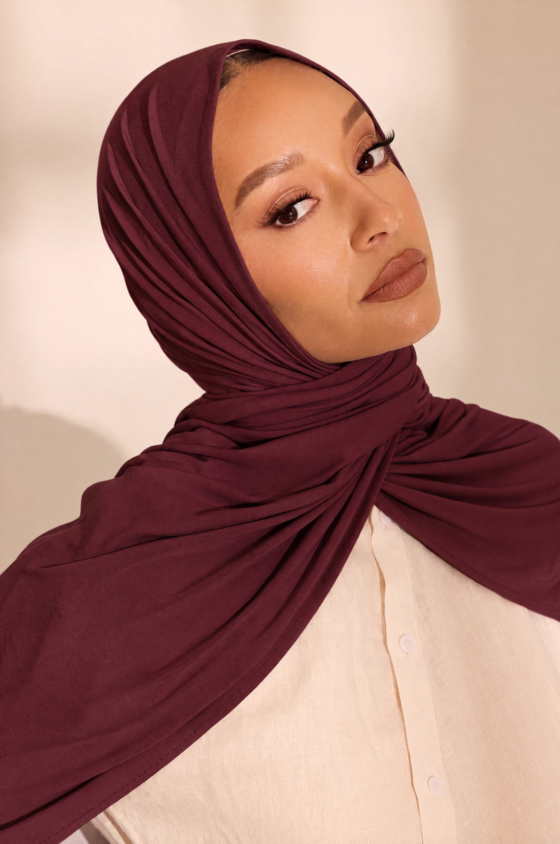 Italian Plum Premium Jersey Hijab