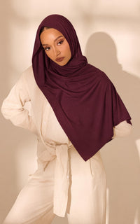 Italian Plum Premium Jersey Hijab