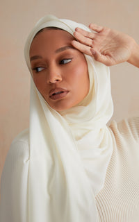 Ivory Full Coverage Adjustable Under Scarf