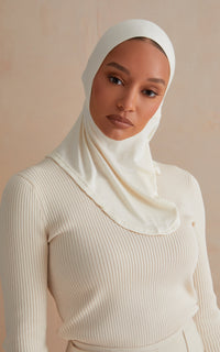 Ivory Full Coverage Adjustable Under Scarf