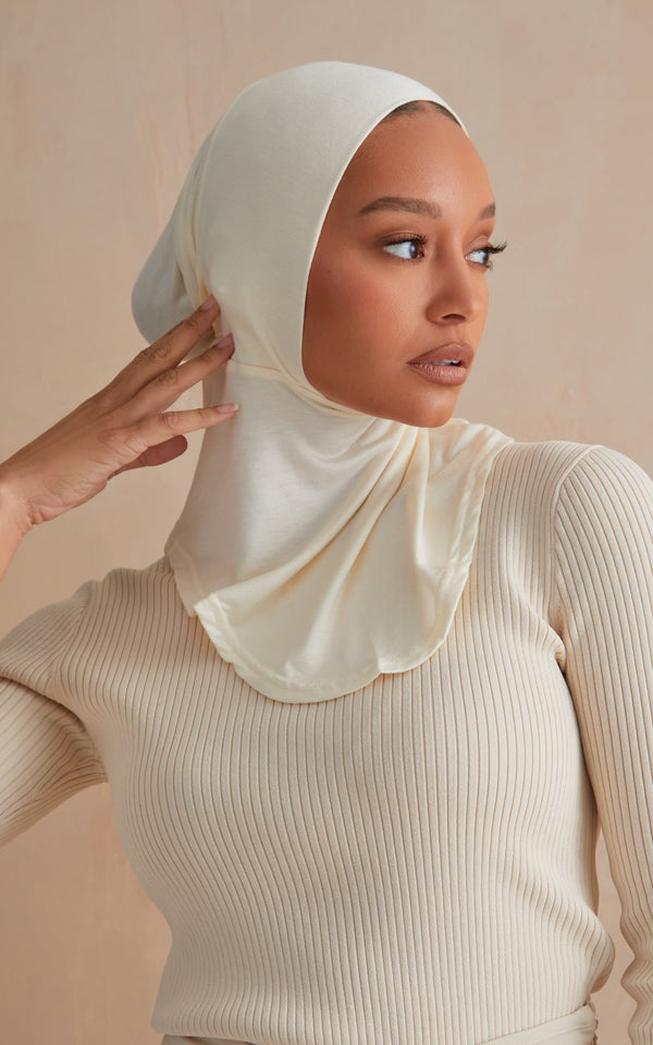 Ivory Full Coverage Adjustable Under Scarf