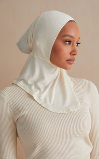 Ivory Full Coverage Adjustable Under Scarf