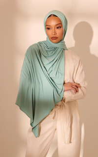 Jelly Mint Premium Jersey Hijab — Standard
