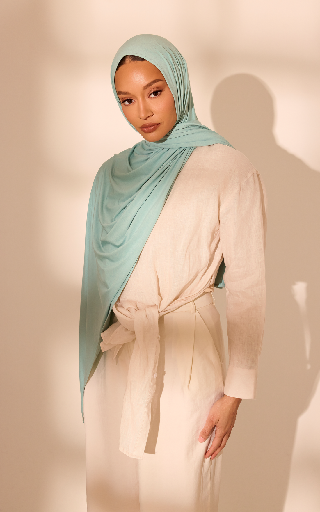 Jelly Mint Premium Jersey Hijab — Standard
