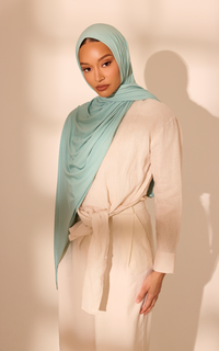 Jelly Mint Premium Jersey Hijab — Standard