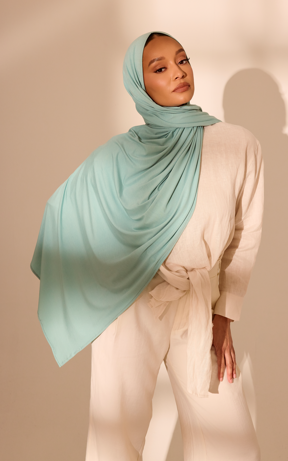 Jelly Mint Premium Jersey Hijab — Standard