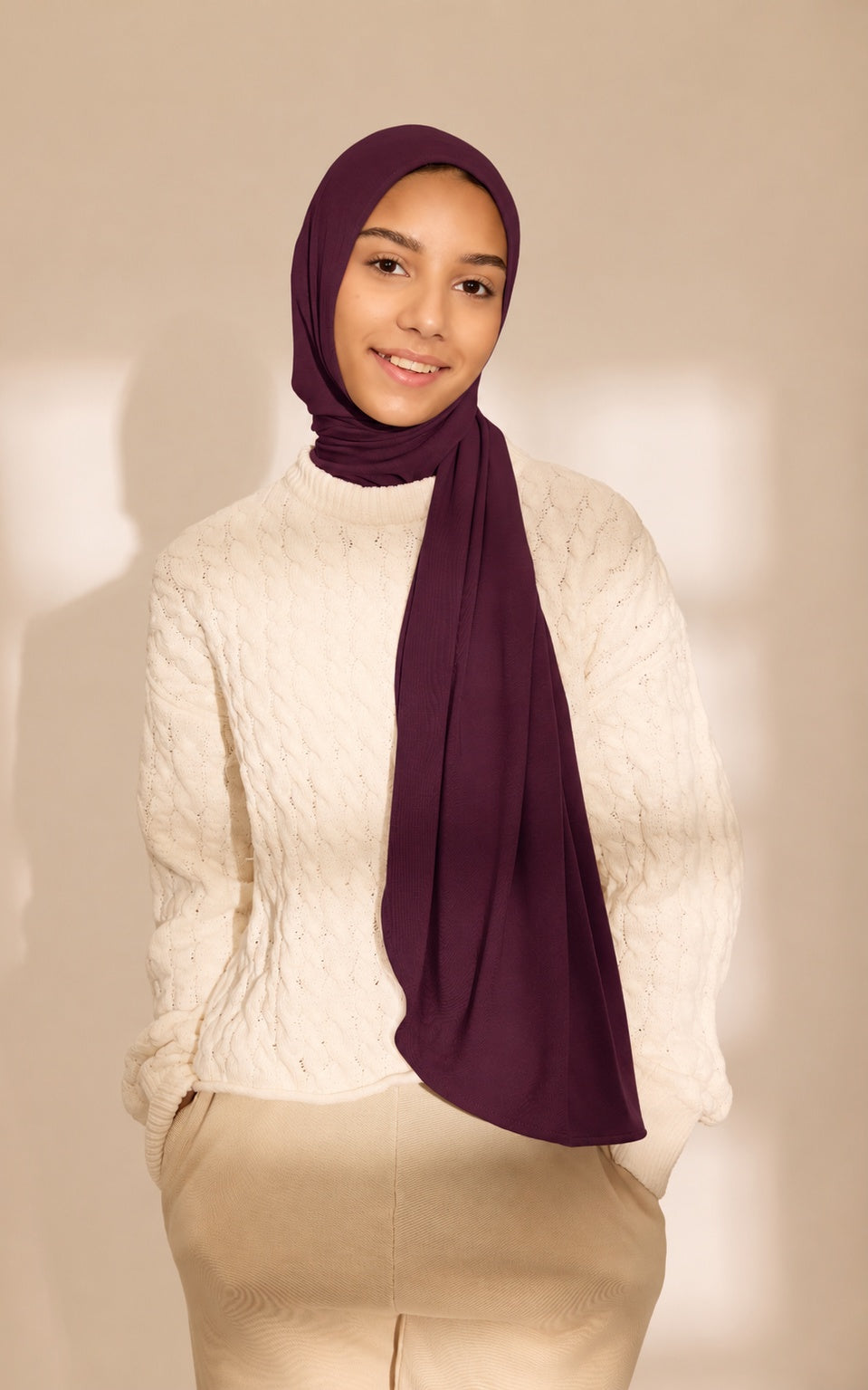Italian Plum Kids' Effortless Hijab (Pre-Sewn)