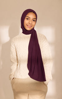 Italian Plum Kids' Effortless Hijab (Pre-Sewn)