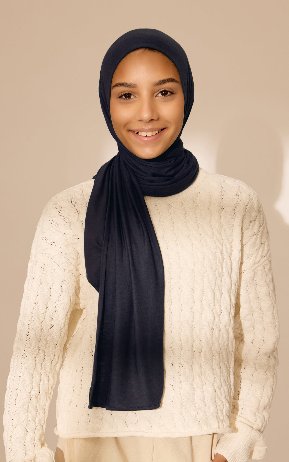 Navy Kids' Effortless Hijab