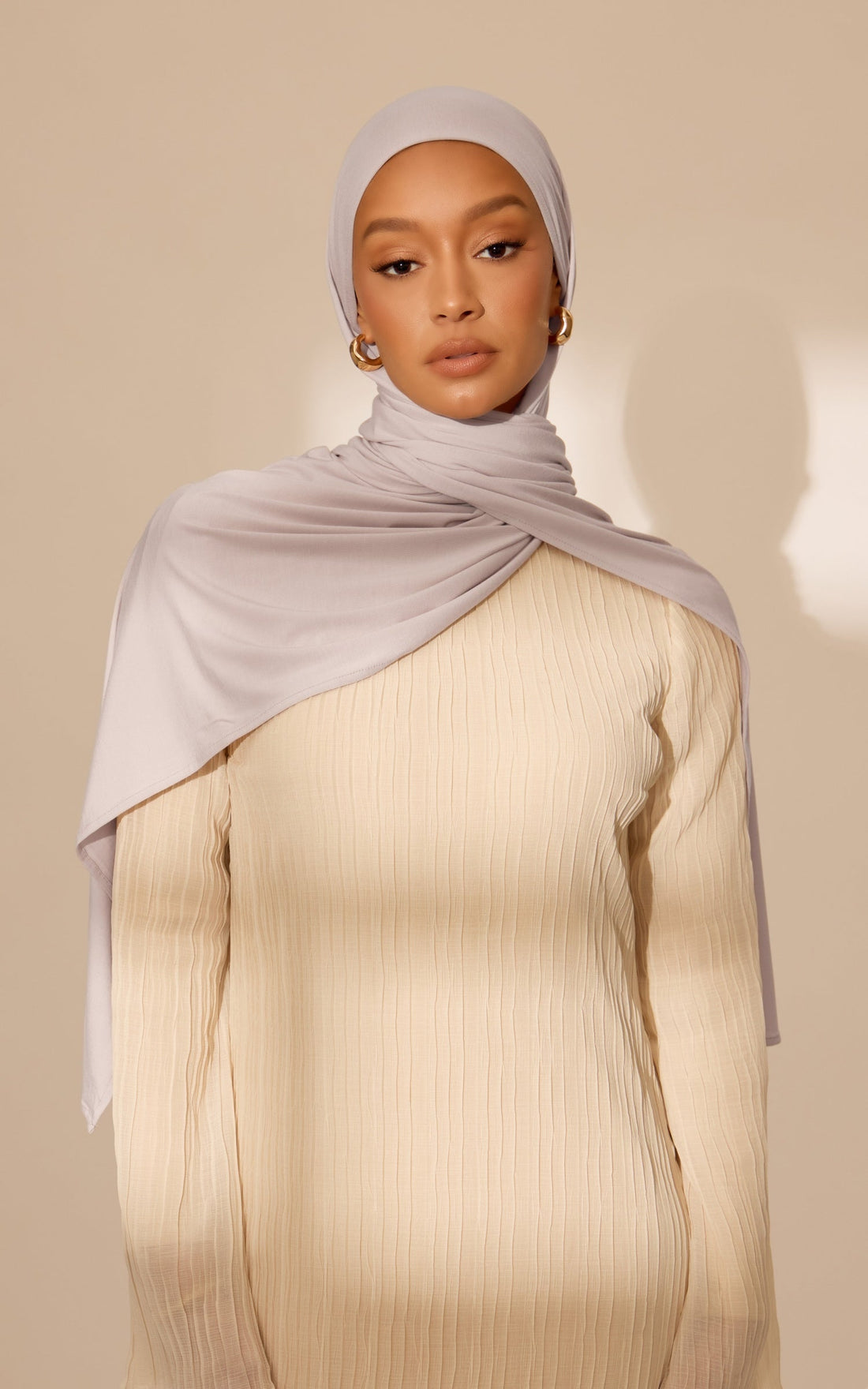Lavender Frost Premium Jersey Hijab — Standard
