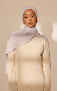 Lavender Frost Premium Jersey Hijab — Standard