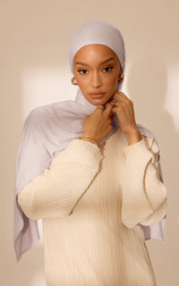 Lavender Frost Premium Jersey Hijab — Standard