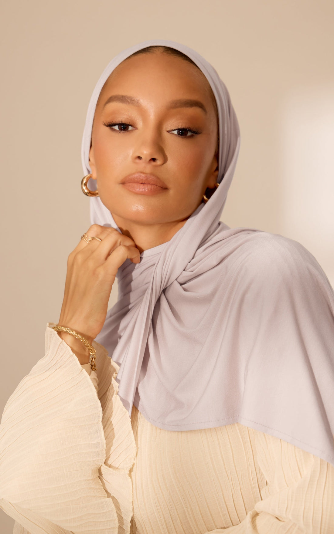 Lavender Frost Premium Jersey Hijab — Mini