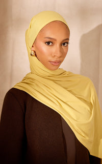 Lemon Grass Premium Jersey Hijab — Standard