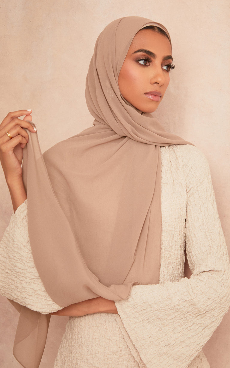 Solid Chiffon White Hijab Scarf $17.95 Free Shipping!