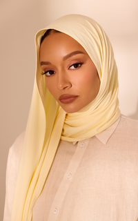 Light Yellow Premium Jersey Hijab — Mini