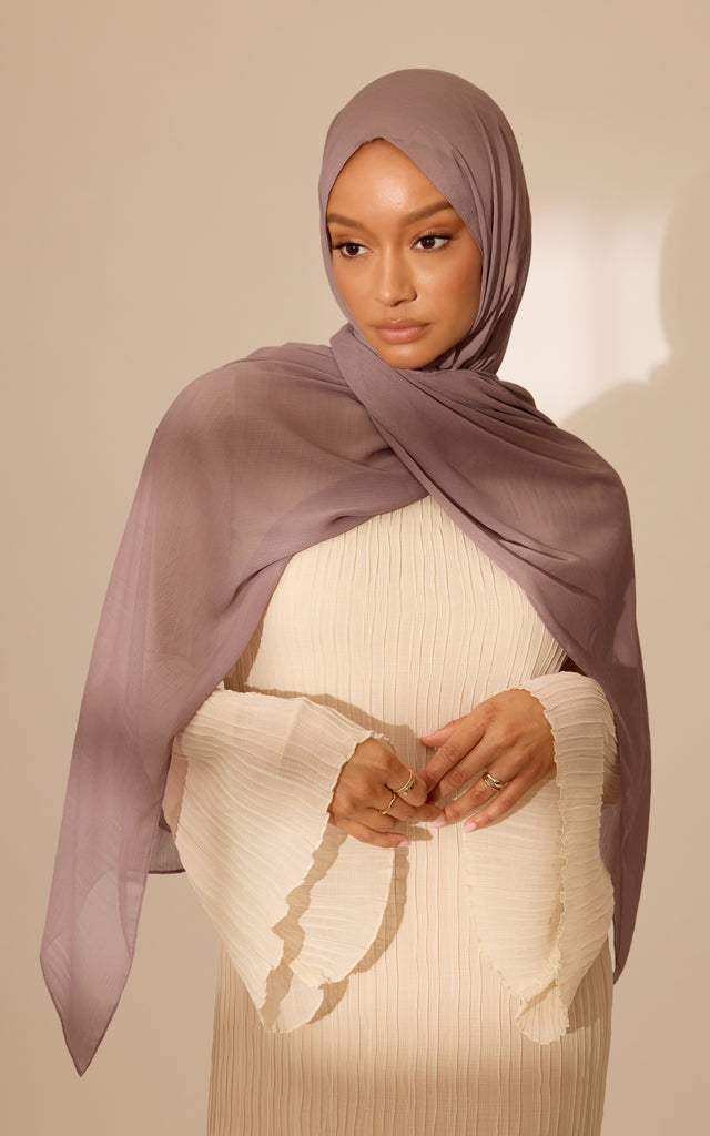 MAUVE  Textured Chiffon