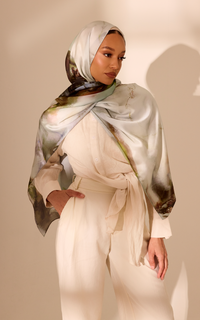 Meadow Printed Satin Hijab