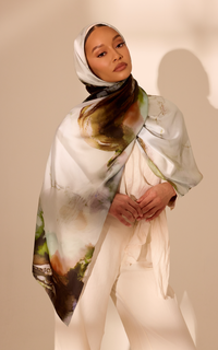 Meadow Printed Satin Hijab — CULTURE (view 2)