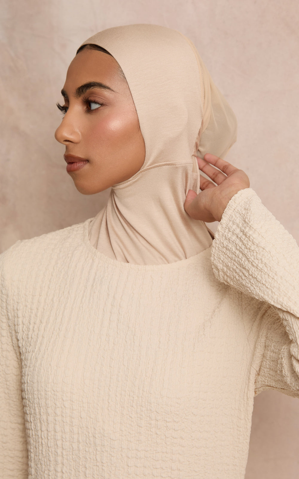 Mesh-Back Under Scarf — Moonlight