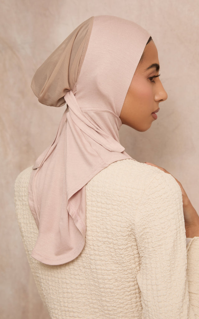 Full Coverage Mesh-Back Under Scarf Rose Dust