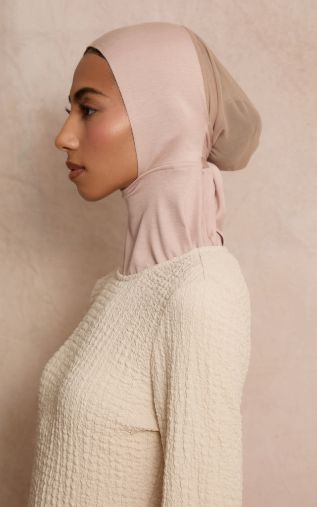 Full Coverage Mesh-Back Under Scarf Rose Dust