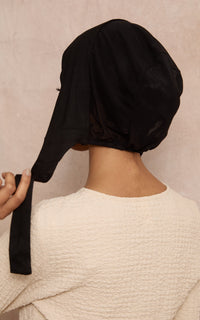 Black Mesh-Back Under Scarf — Regular