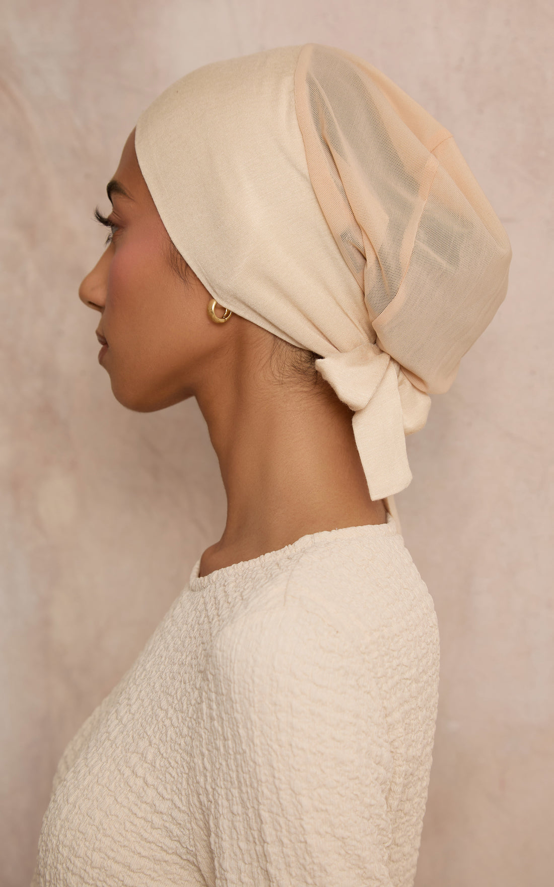 Nude Mesh-Back Under Scarf — CULTURE (view 5)
