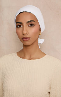 White Mesh-Back Under Scarf — Regular