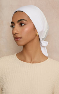 White Mesh-Back Under Scarf — CULTURE (view 3)