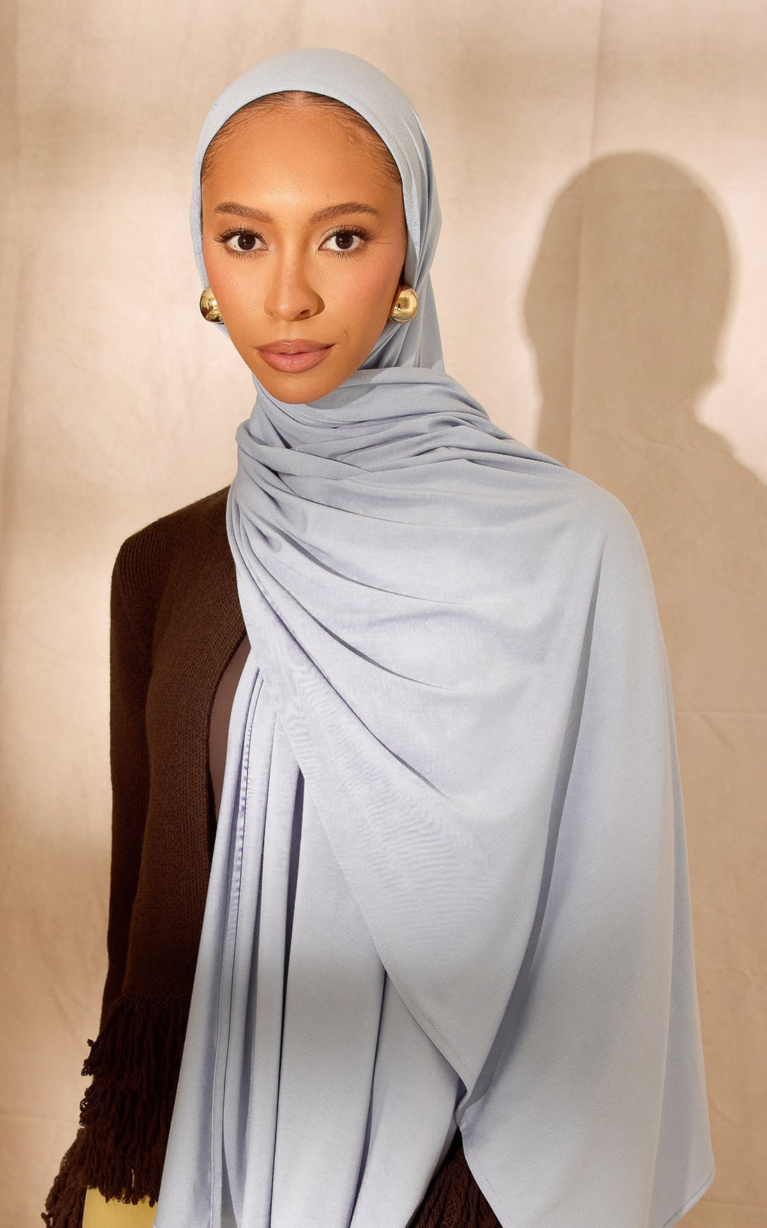 Mist Blue Premium Jersey Hijab — Standard