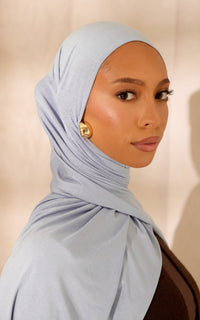 Mist Blue Premium Jersey Hijab — Mini