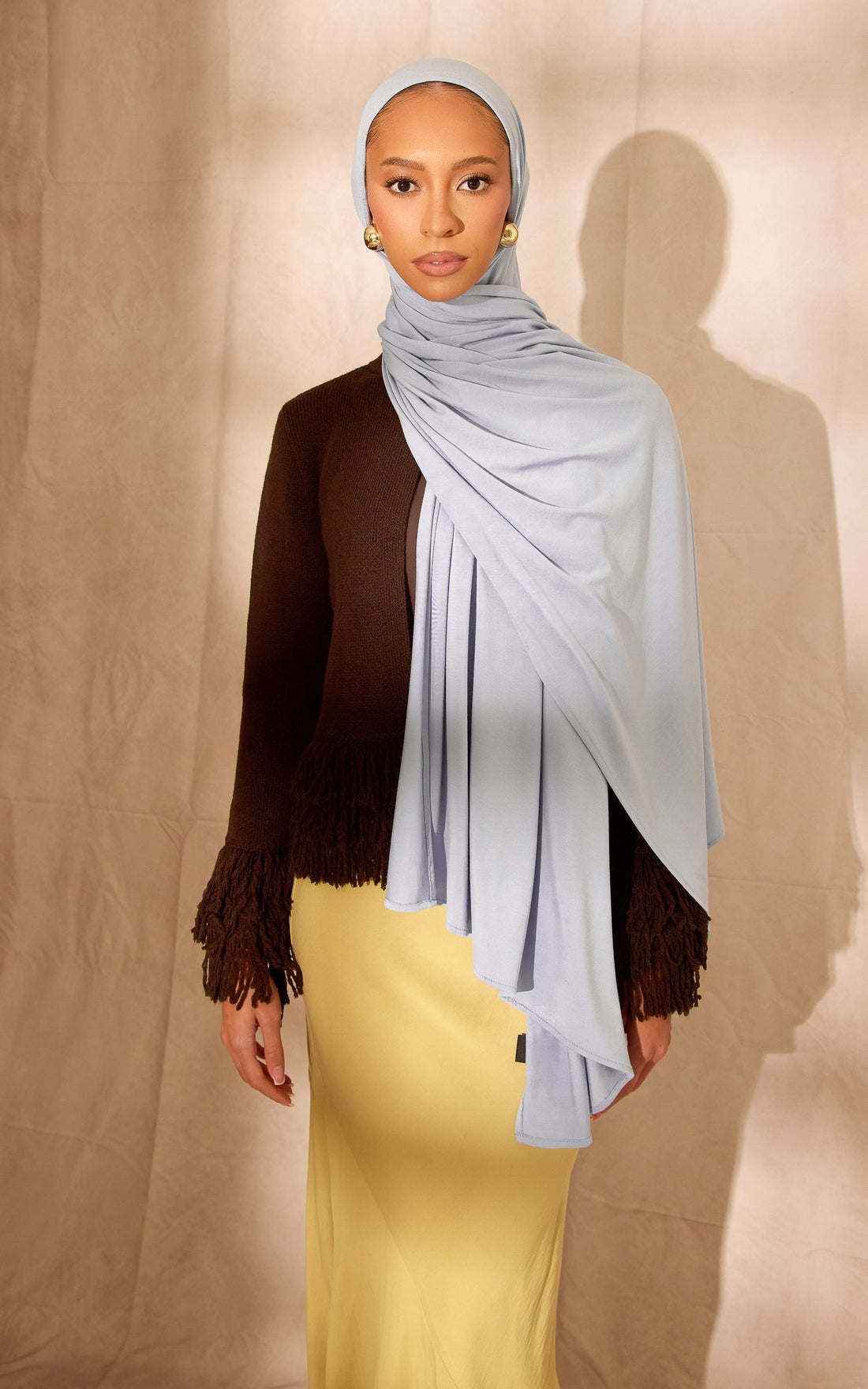 Mist Blue Premium Jersey Hijab — Standard