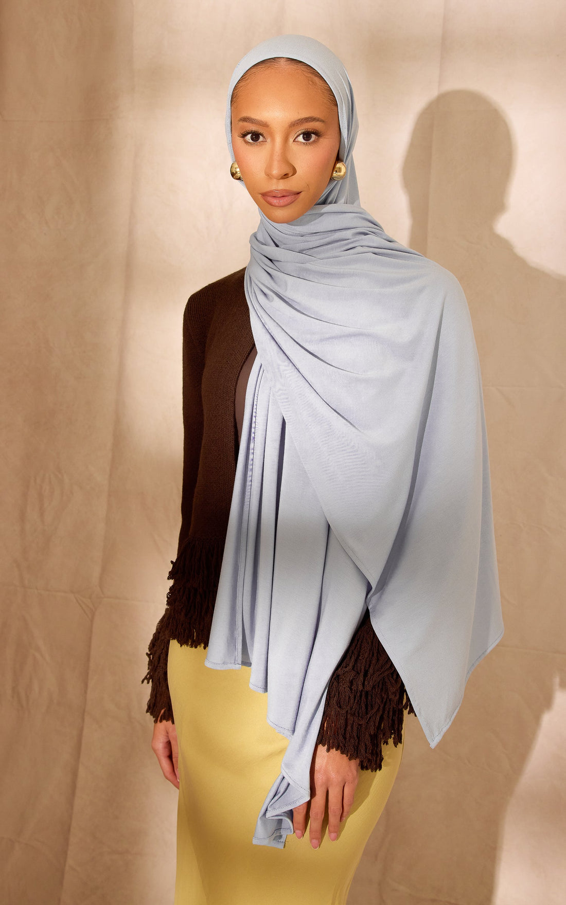 Mist Blue Premium Jersey Hijab — Standard