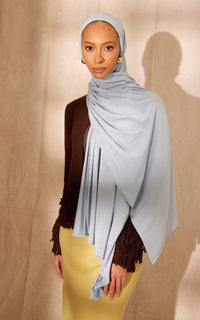 Mist Blue Premium Jersey Hijab — Standard