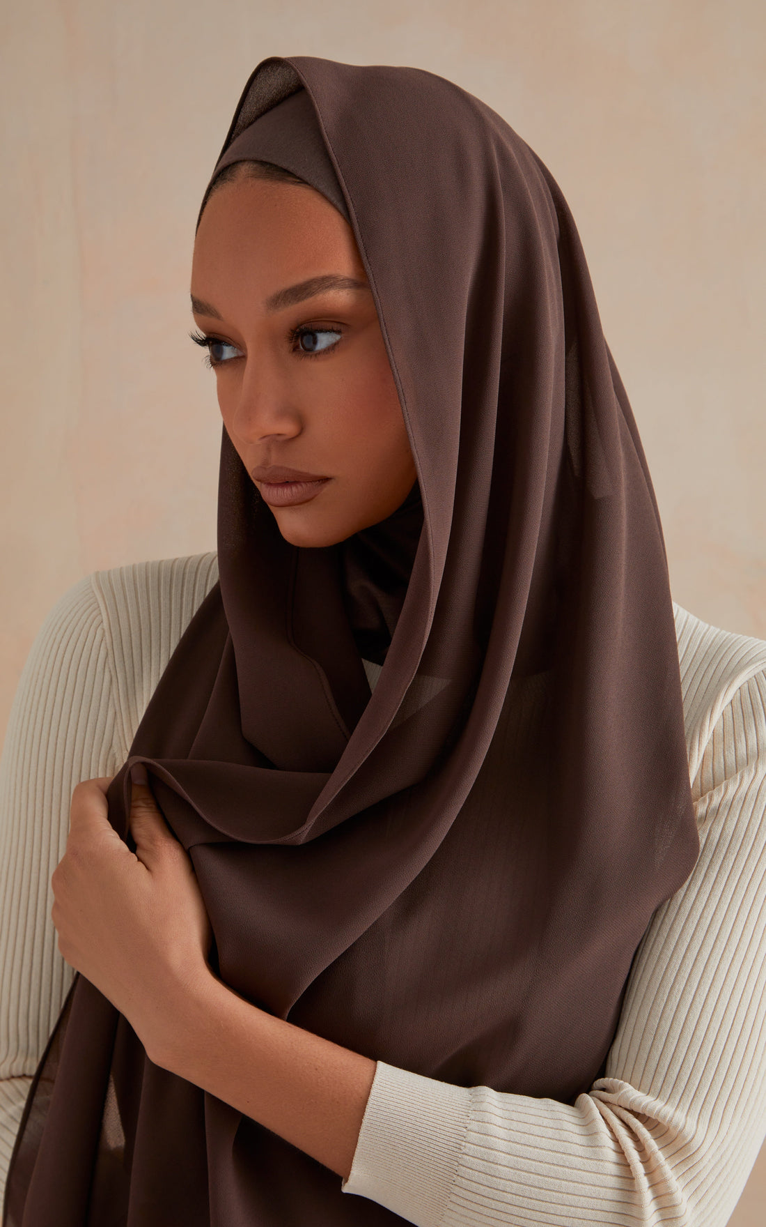 Mocha Full Coverage Adjustable Under Scarf