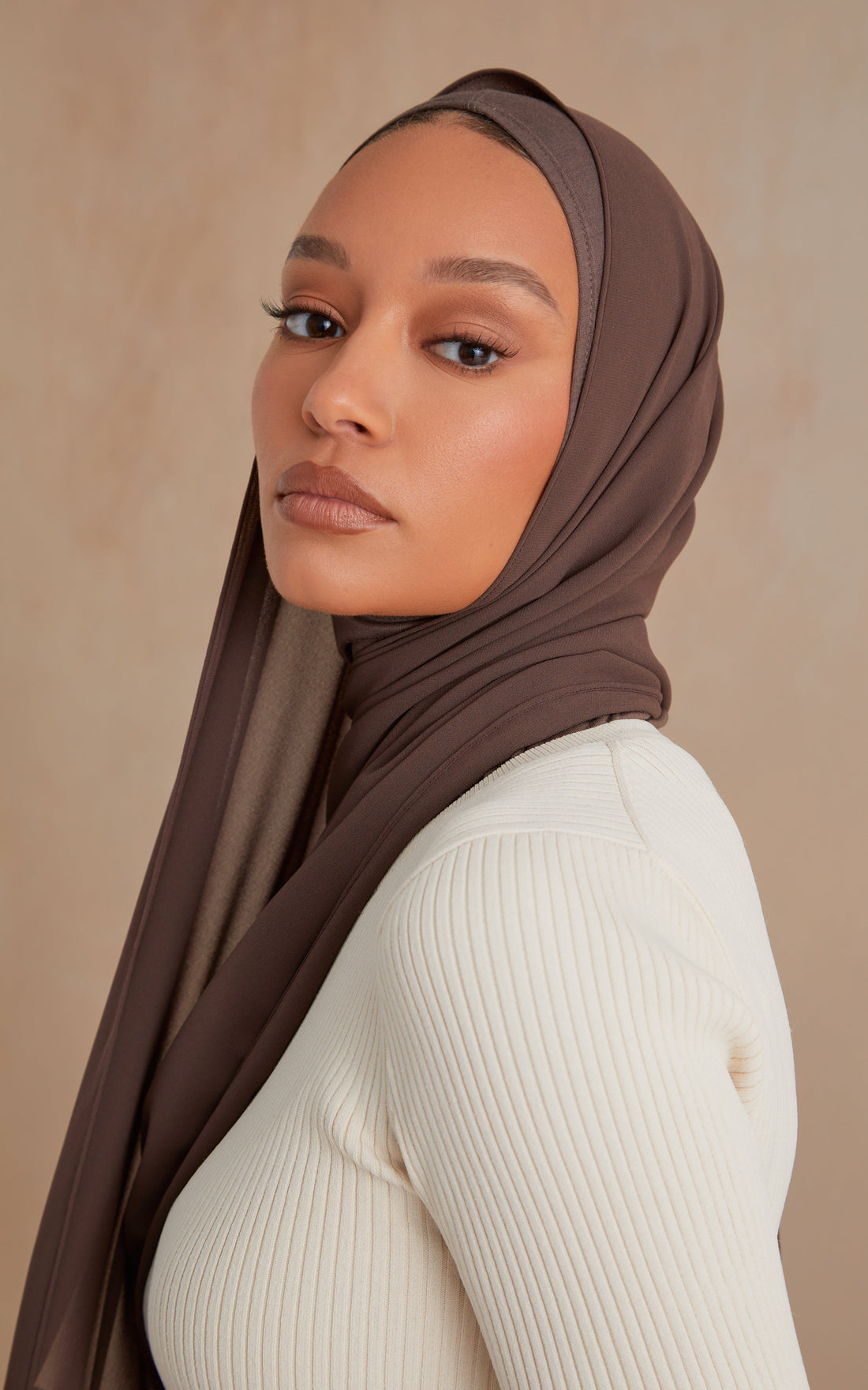 Mocha Full Coverage Essential Under Scarf