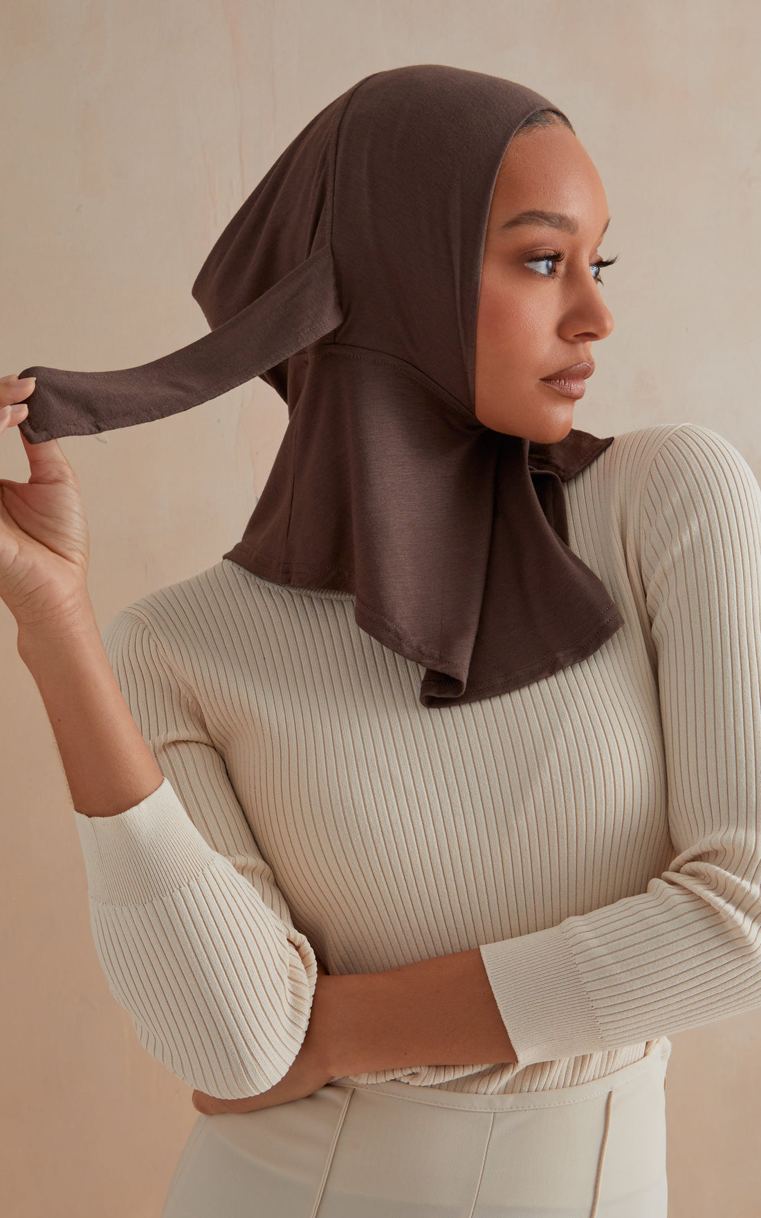 Mocha Full Coverage Adjustable Under Scarf